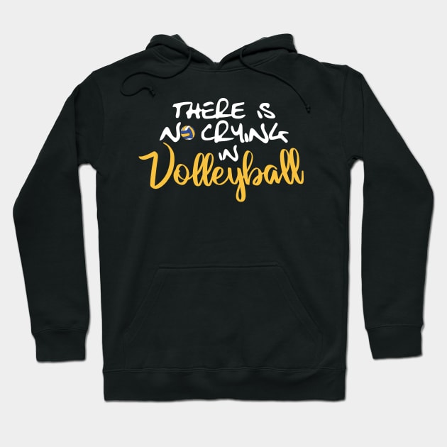 No Crying in Volleyball, White Hoodie by Lusy